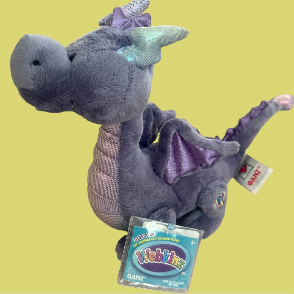 GANZ Webkinz Purple Dragon Stuffed Animal